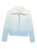 Casablanca gradient zip-up cardigan - Blue