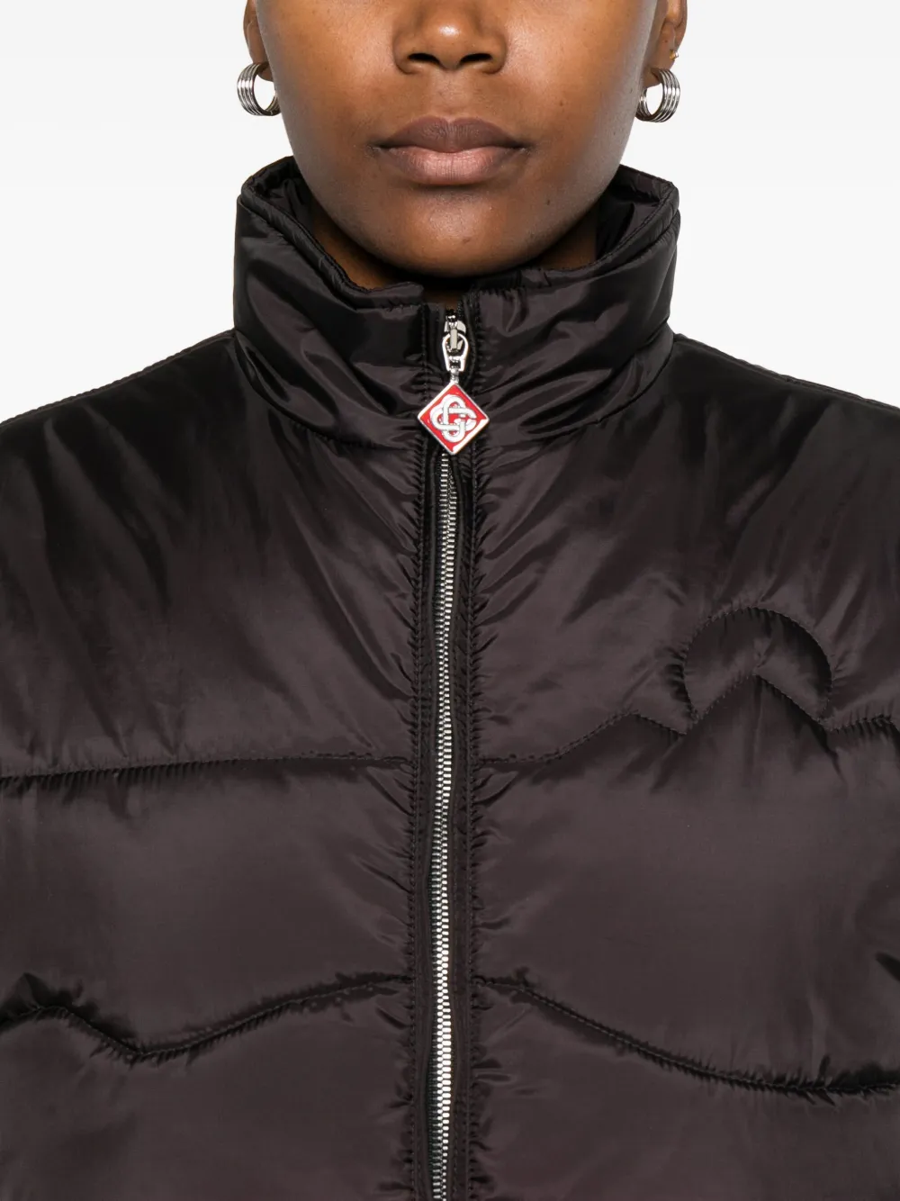 Casablanca Zip-up Ski Jacket In Black