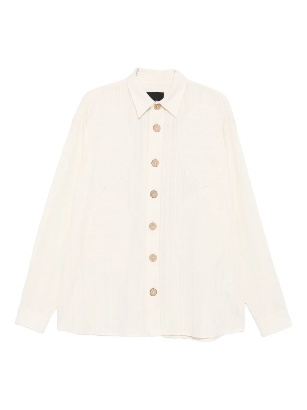 Labrum London Cut-out Button Shirt In Neutral