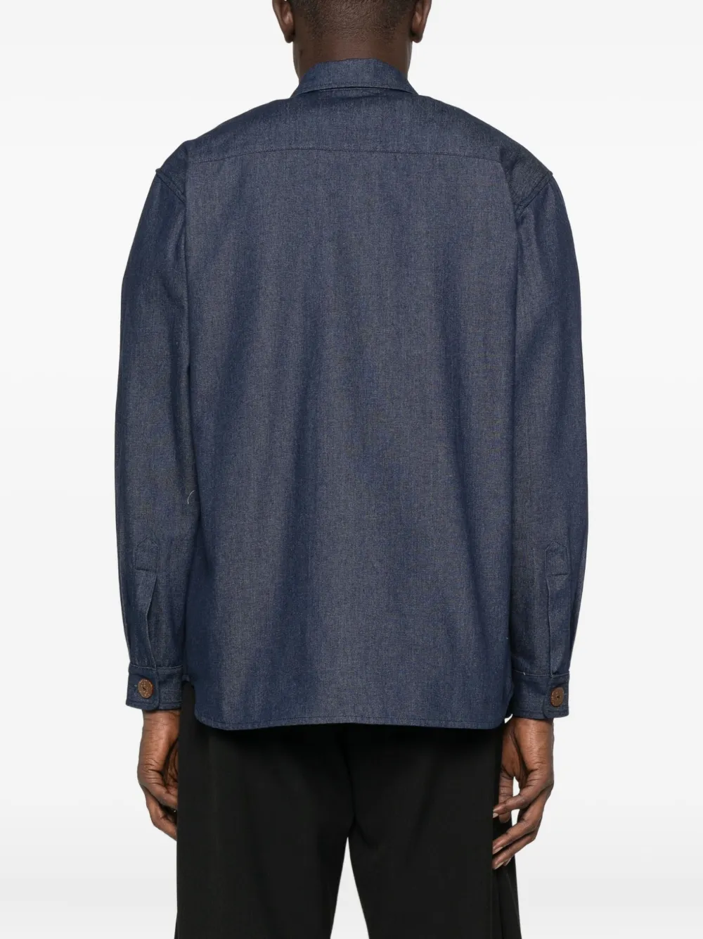 Labrum London Olokun Flower Denim Shirt In Blue