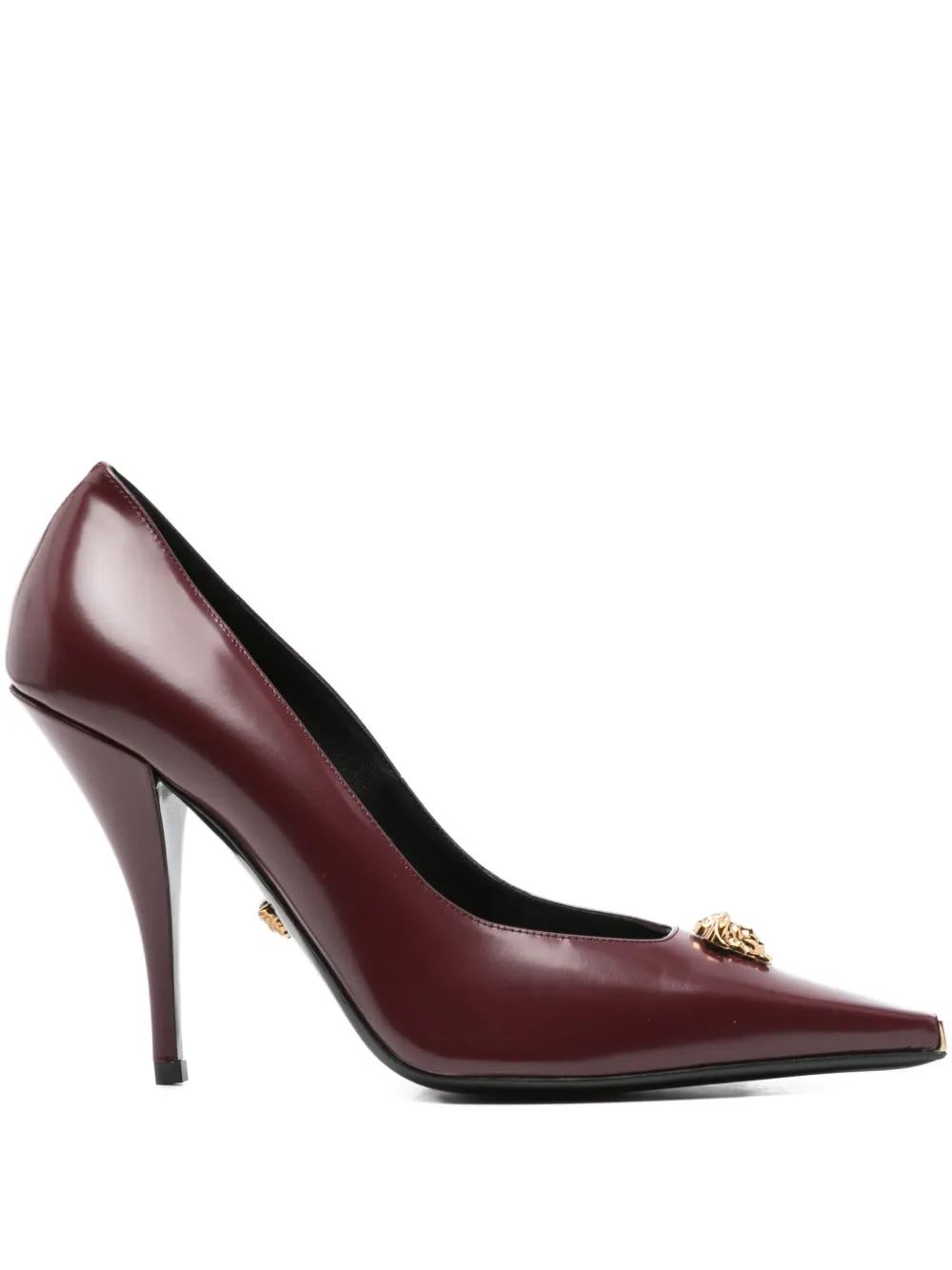 Versace 110mm medusa-embellished pointed-toe pumps Red