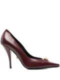 Versace 110mm medusa-embellished pointed-toe pumps - Red