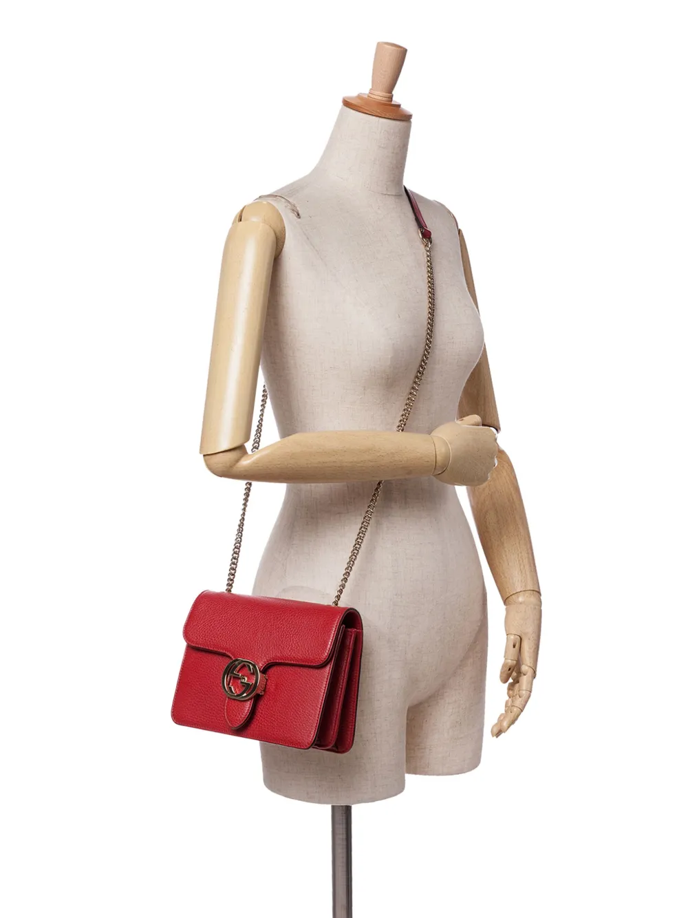 Gucci Pre-Owned Dollar Interlocking G 小号小牛皮斜挎包（2016-2024年典藏款） | 典藏臻品 | Image 2