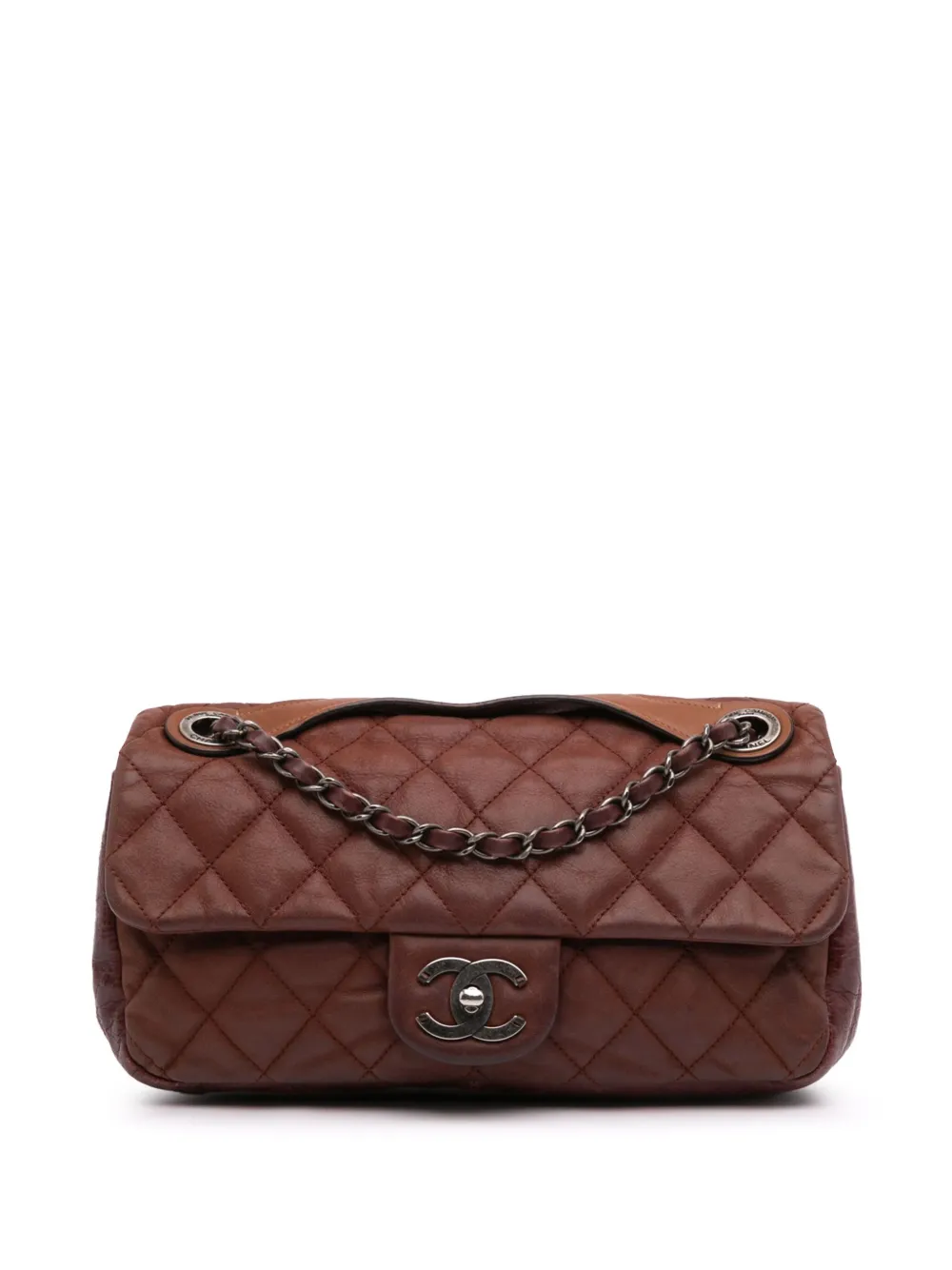 CHANEL Pre-Owned 2010-2011 Medium Iridescent Calfskin In The Mix Flap satchel | Red | Image 1
