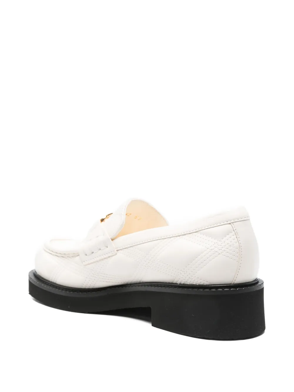Valentino Garavani quilted-pattern VLogo Signature loafers White