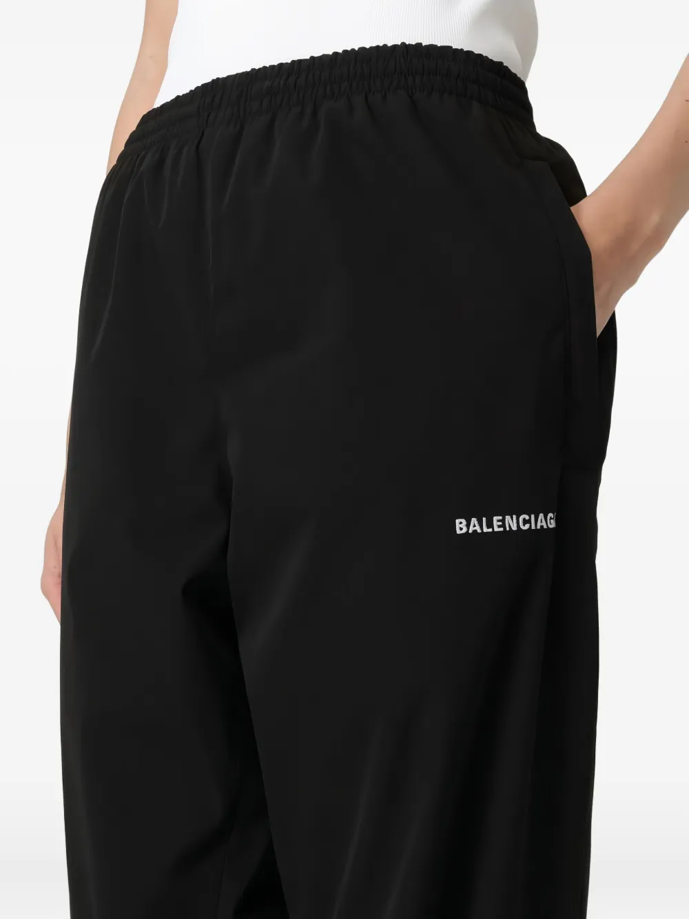 Balenciaga Trainingsbroek met elastische tailleband Zwart