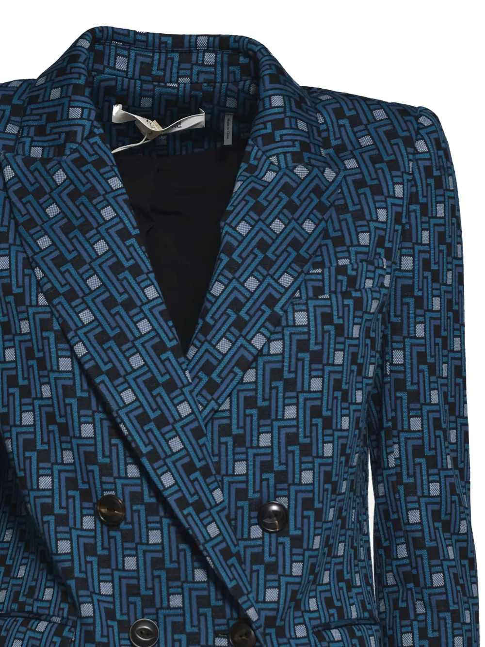 DVF Diane von Furstenberg Blazer met dubbele rij knopen Blauw