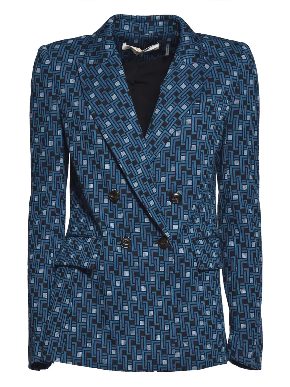 DVF Diane von Furstenberg Blazer met dubbele rij knopen Blauw