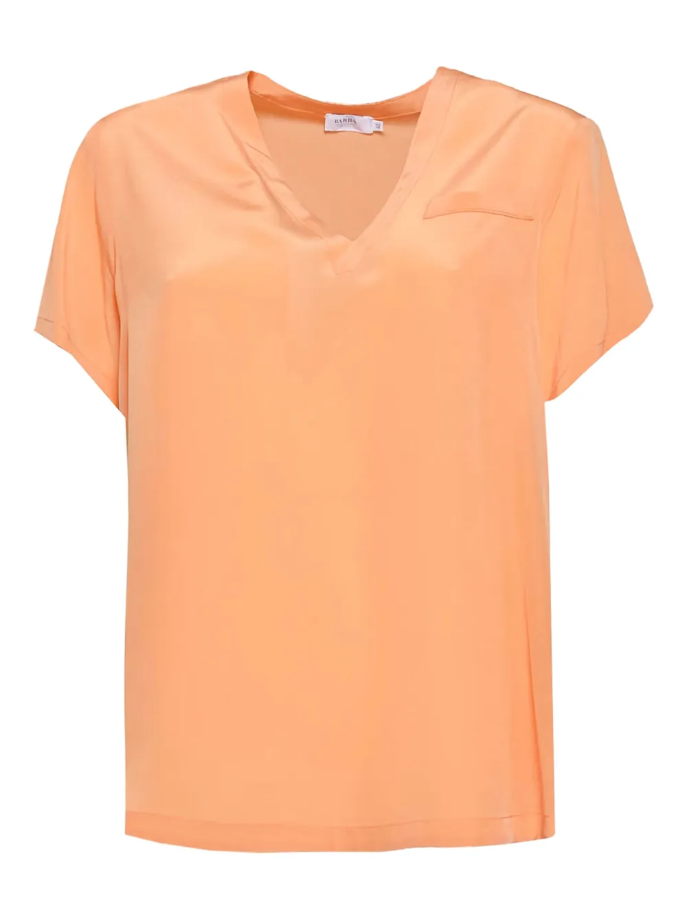 BARBA NAPOLI V-NECK SHORT-SLEEVED BLOUSE
