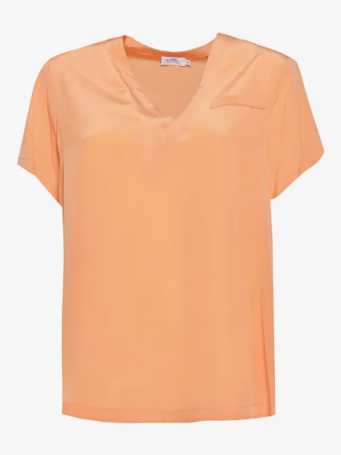 Barba V-neck short-sleeved blouse