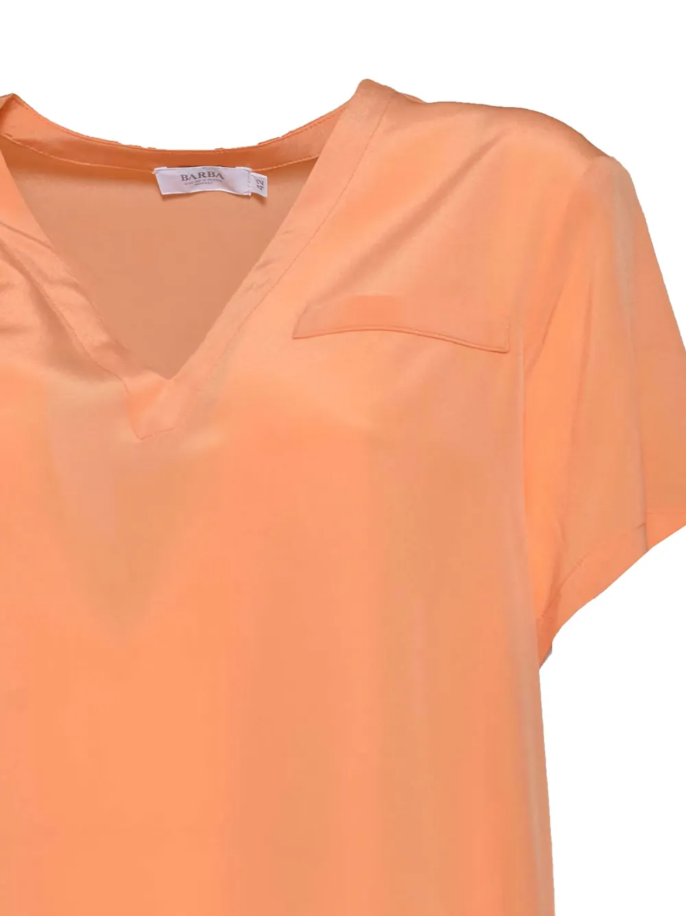 BARBA NAPOLI V-NECK SHORT-SLEEVED BLOUSE