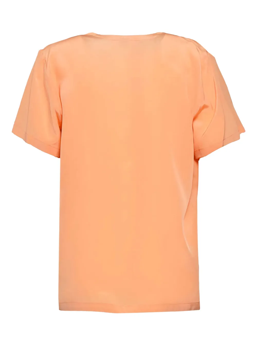 Barba V-neck short-sleeved blouse - Oranje