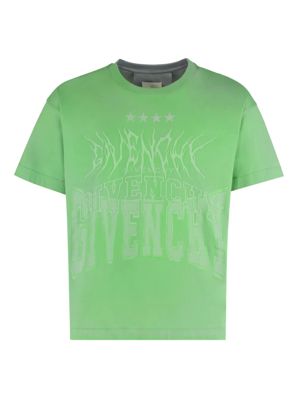 Givenchy flame-logo cotton T-shirt Groen