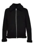 D-FOUR suede zip-up jacket - Black