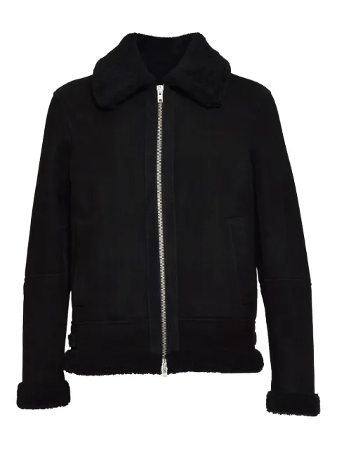 D-FOUR suede zip-up jacket