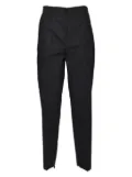 SOLOTRE tailored elasticated trousers - BLACK