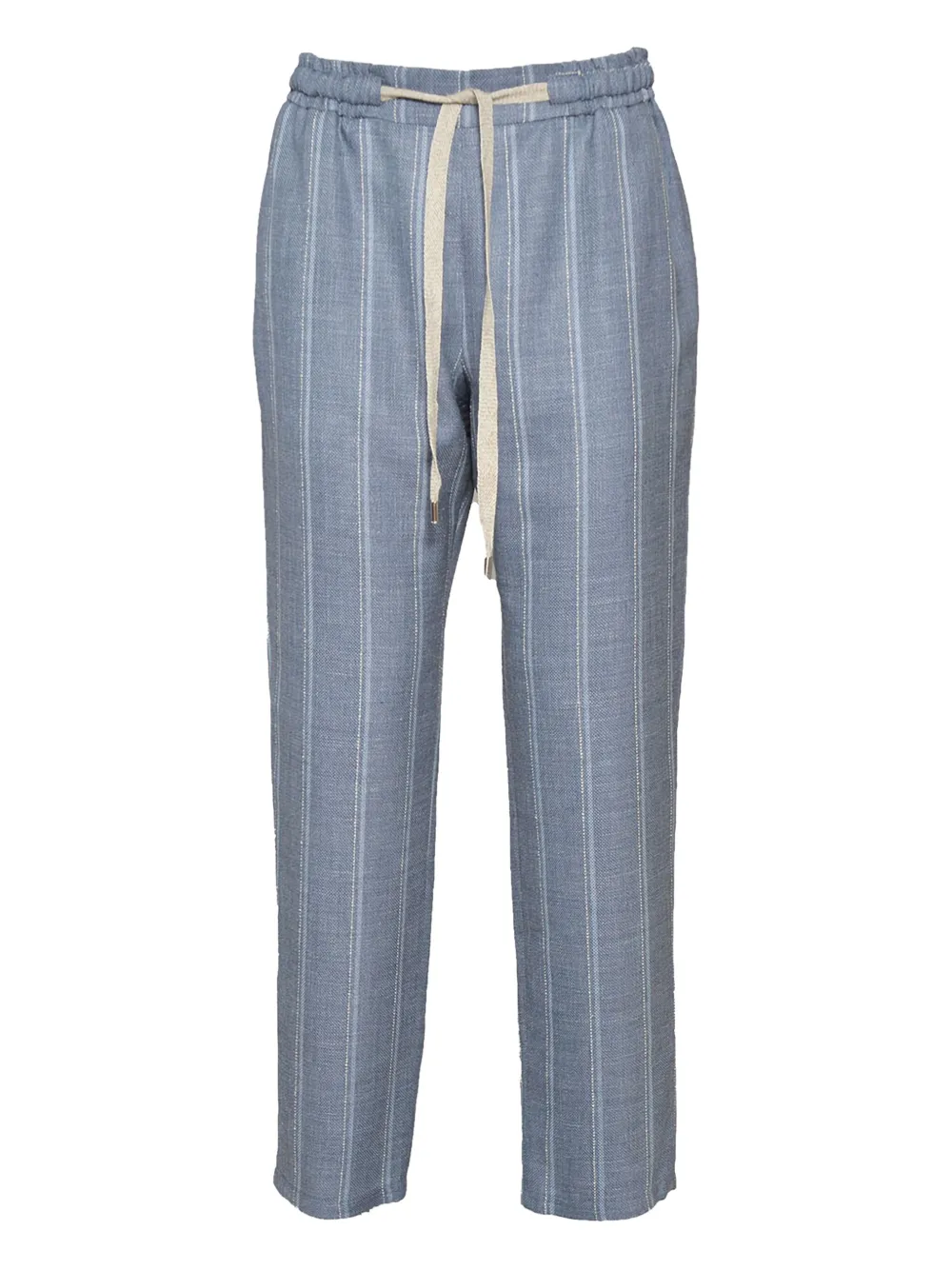 Barba striped drawstring-waist trousers | Blue | Image 1