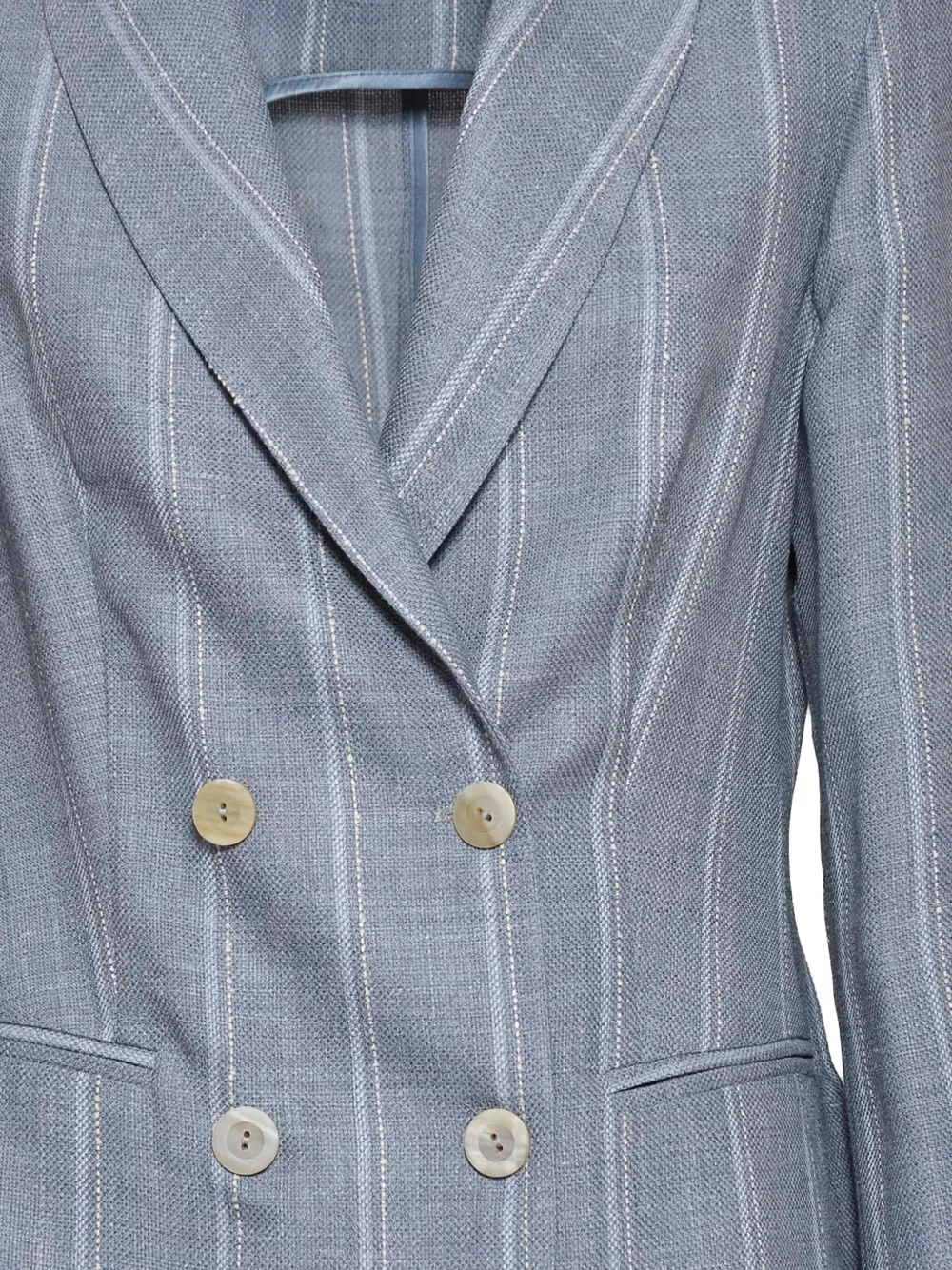BARBA NAPOLI PINSTRIPE-PRINT DOUBLE-BREASTED BLAZER