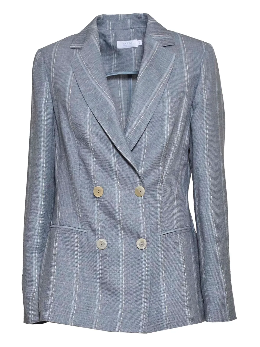 BARBA NAPOLI PINSTRIPE-PRINT DOUBLE-BREASTED BLAZER