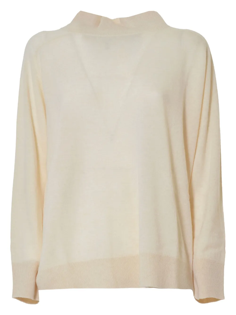 high-neck slouchy jumper