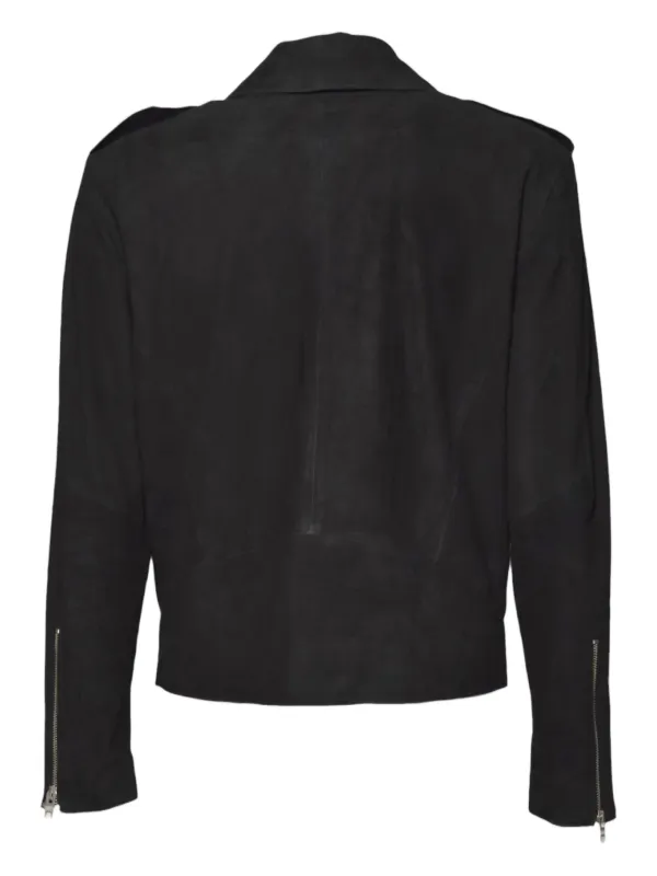 D-FOUR asymmetric-zip Biker Jacket | Blue | FARFETCH ZA