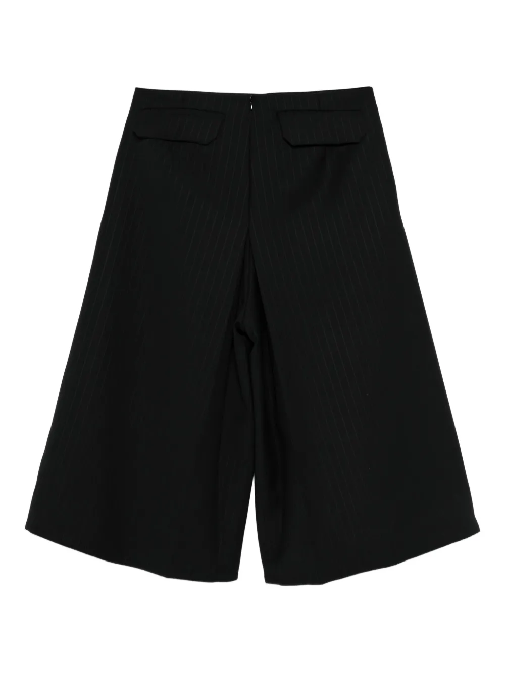 David Koma High-waist cropped broek met krijtstreep - Zwart