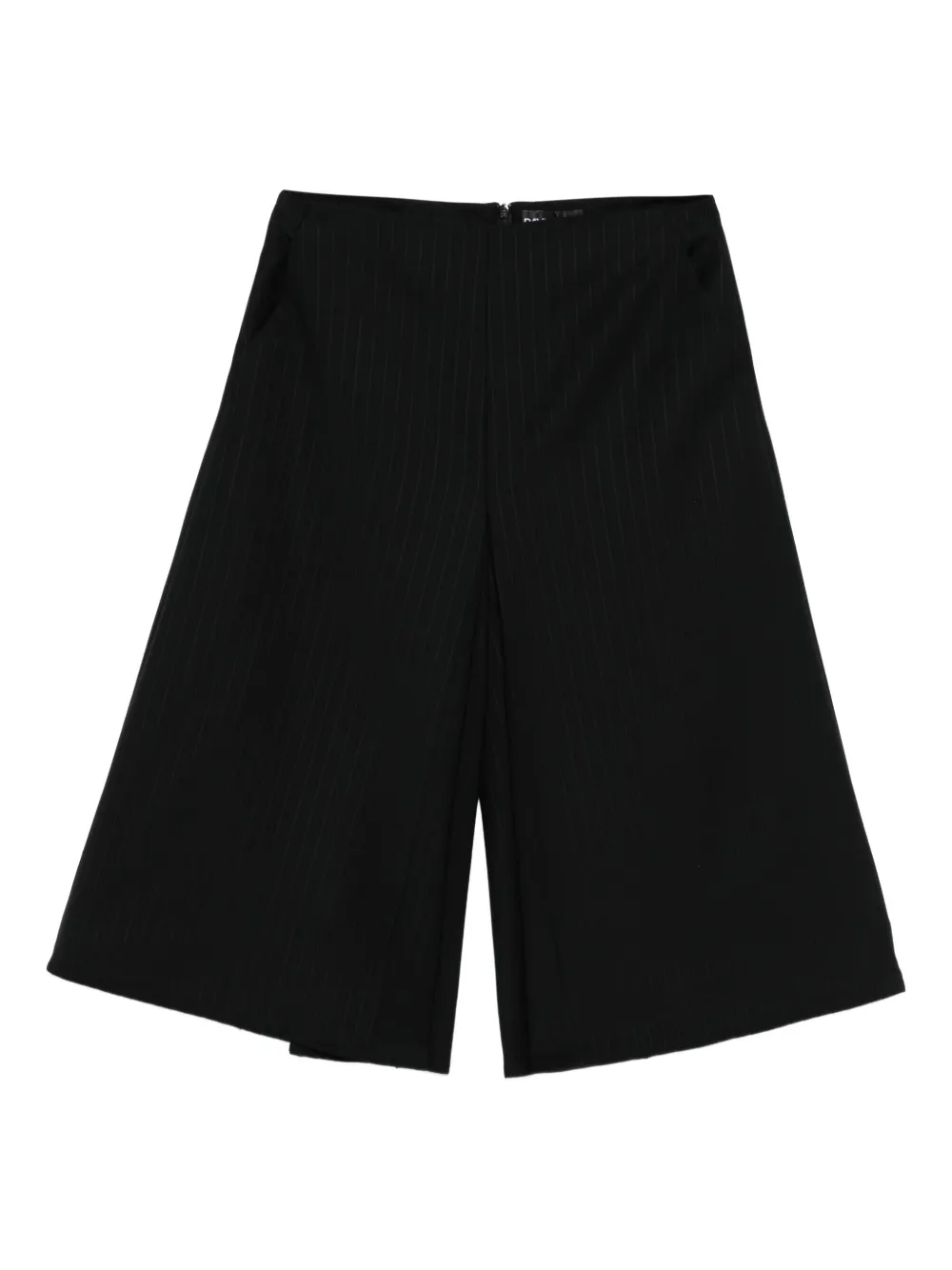 David Koma pinstripe cropped high-waisted trousers | Black | Image 1
