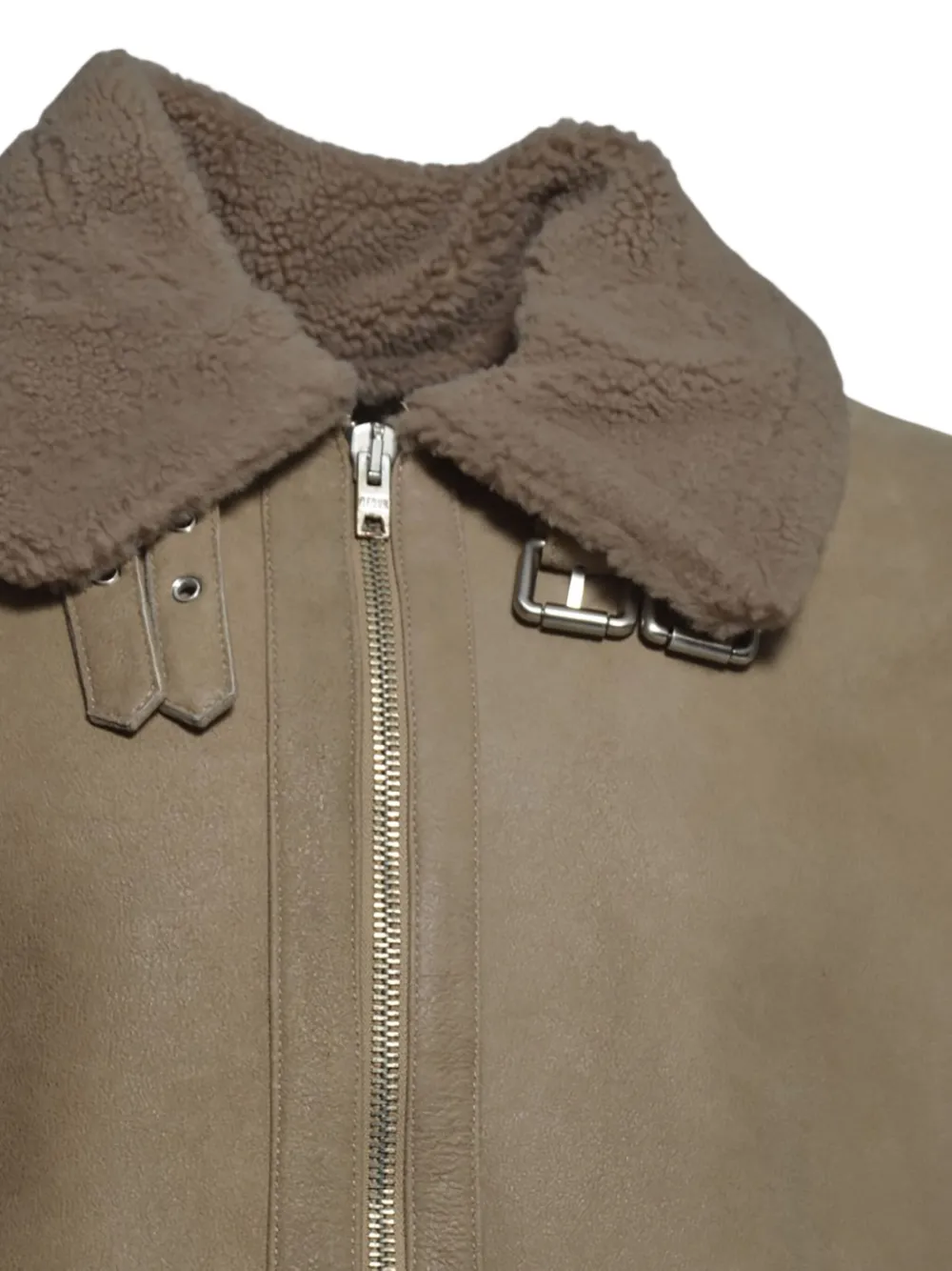 D FOUR ZIP-UP SUEDE JACKET