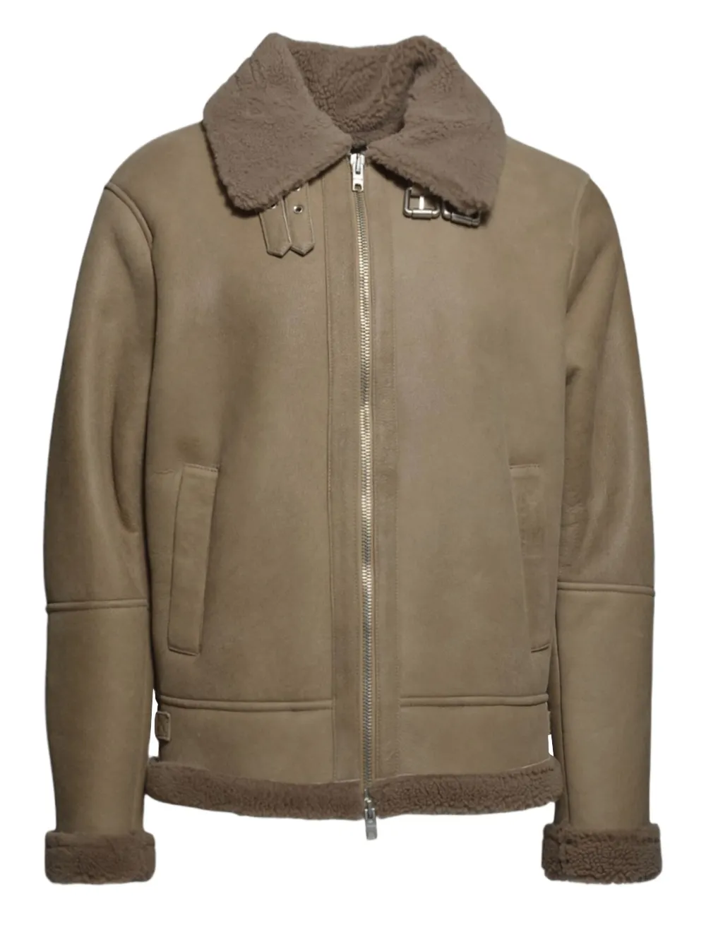 D FOUR ZIP-UP SUEDE JACKET