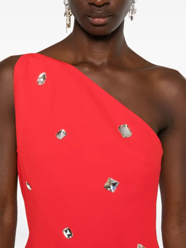 knee length dresses for ladies David Koma Crystal-Embellished Cady Mini Dress – Runway Catalog main image 0