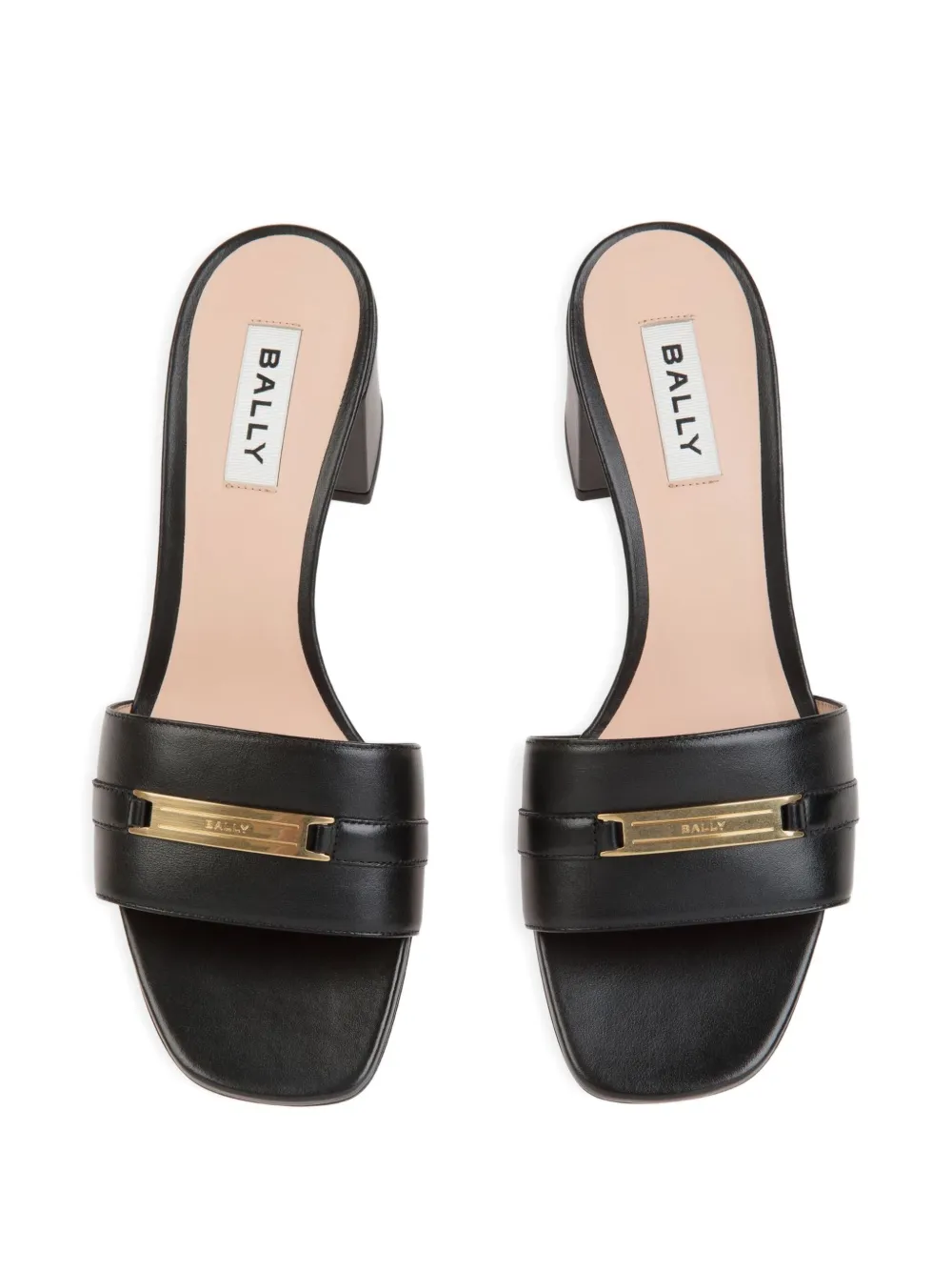 Bally 55 mm Deco leren sandalen Zwart