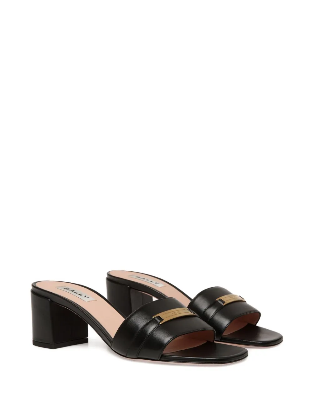 Bally 55 mm Deco leren sandalen Zwart