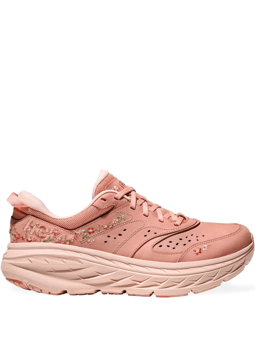 Hoka Bondi L "bloom Dry Clay" Sneakers In Pink