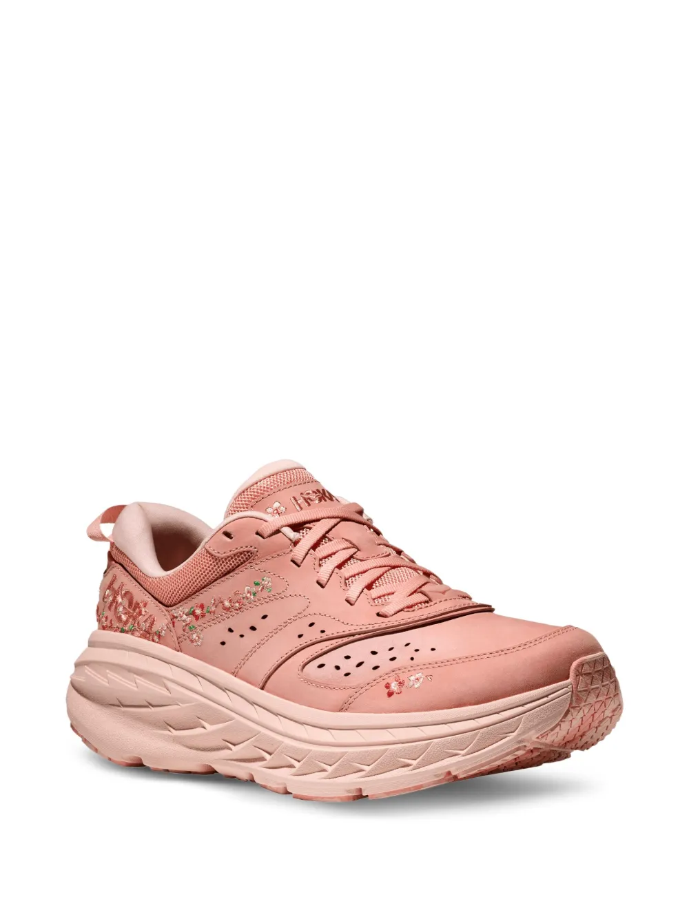 HOKA Bondi L "Bloom Dry Clay" sneakers Roze