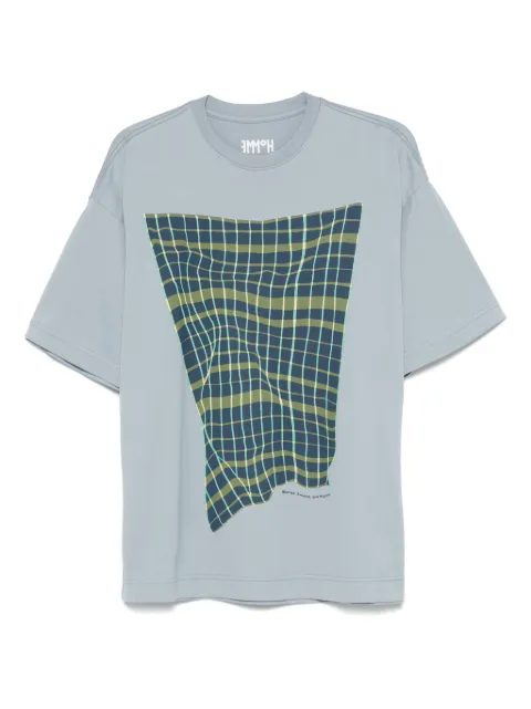 Homme Plissé Issey Miyake Windswept plaid T-shirt