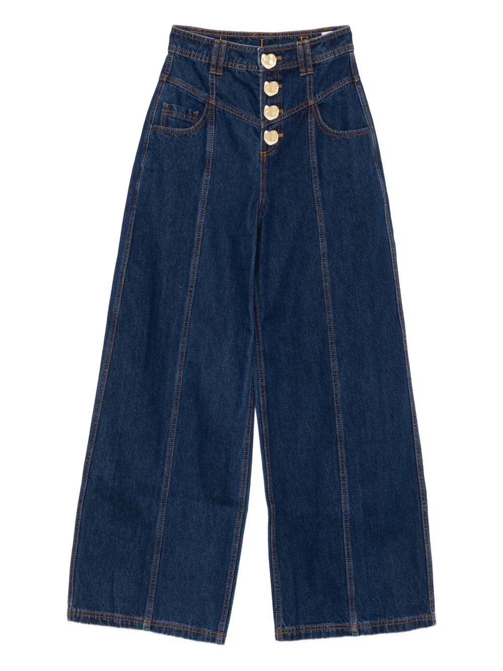 Aje Genesis buttoned panelled jeans | Blue | Image 1