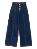 Aje Genesis buttoned panelled jeans - Blue