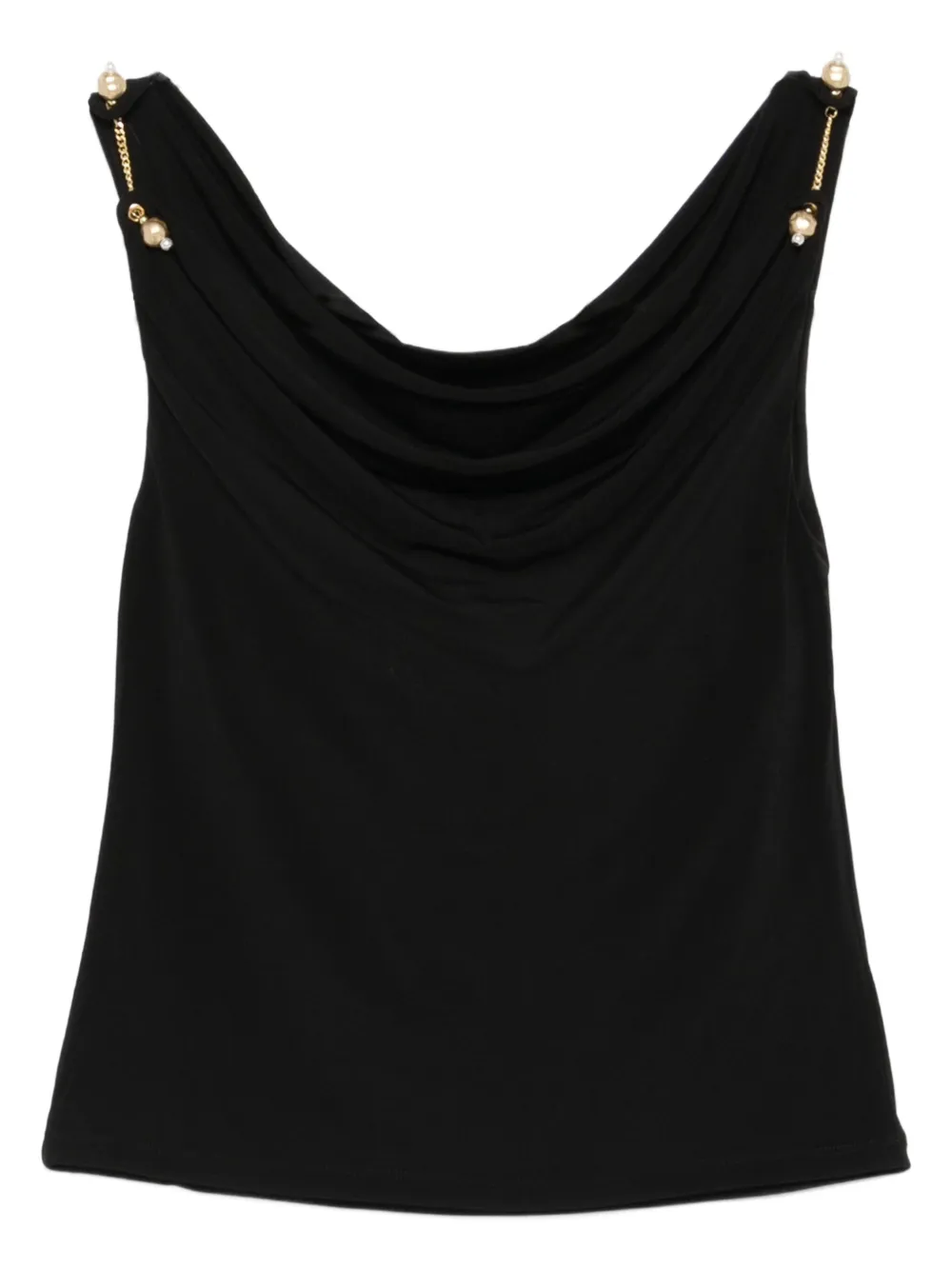 Aje Peyton tanktop met col Zwart