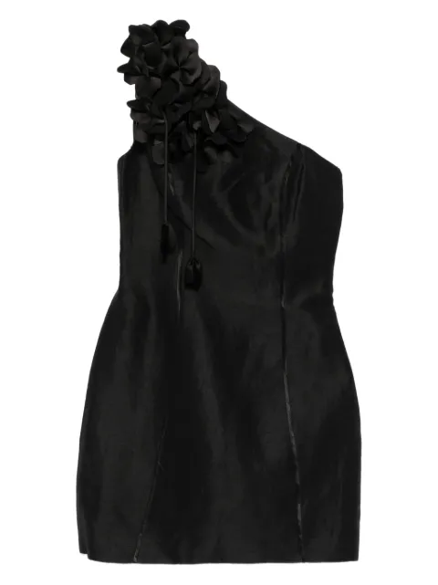 Aje Camille floral-appliqué one-shoulder mini dress