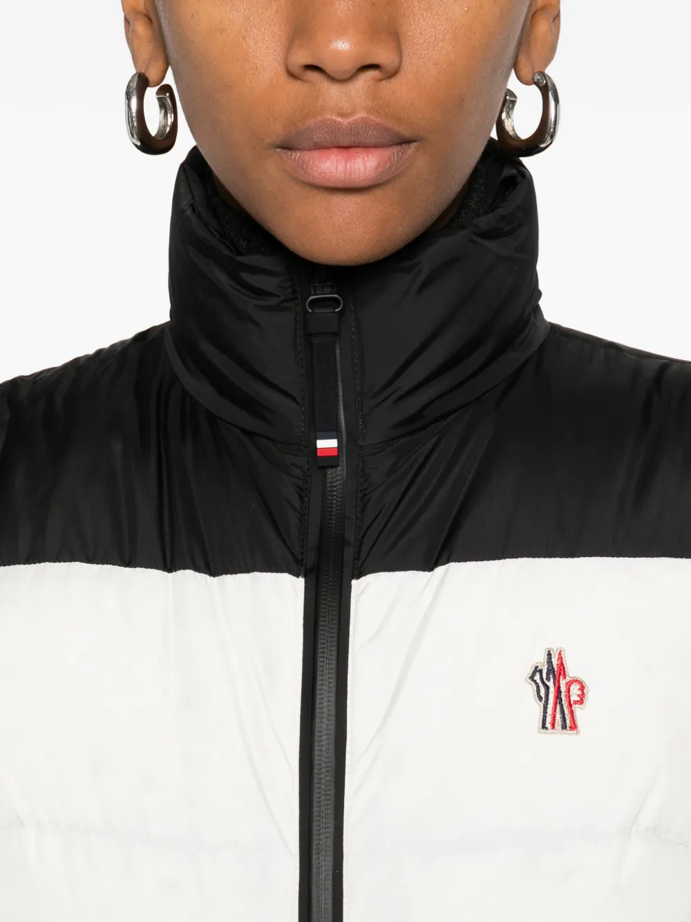 Moncler Zip-up Sleeveless Ski Suit In Black