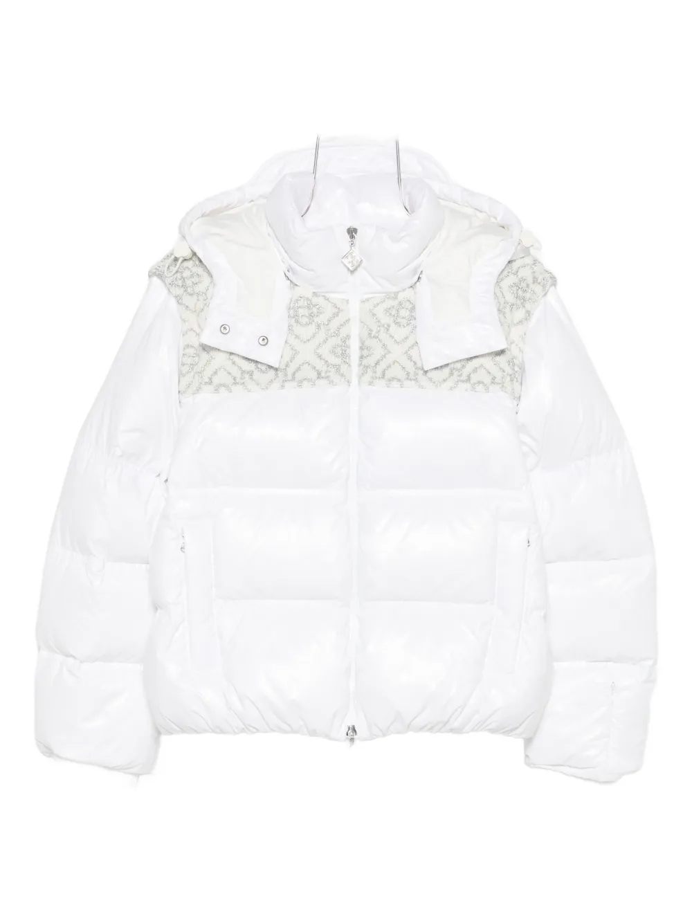Casablanca Zip-up Ski Puffer Jacket In White