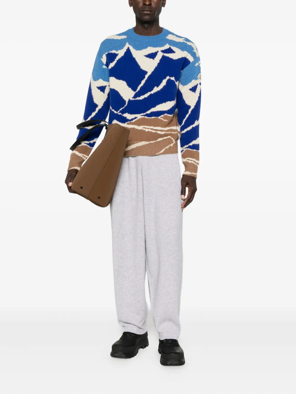 Moncler Virgin Wool Sweater In Blue