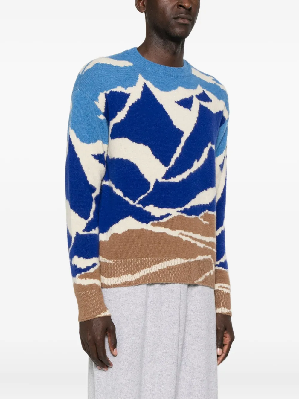 Moncler Virgin Wool Sweater In Blue