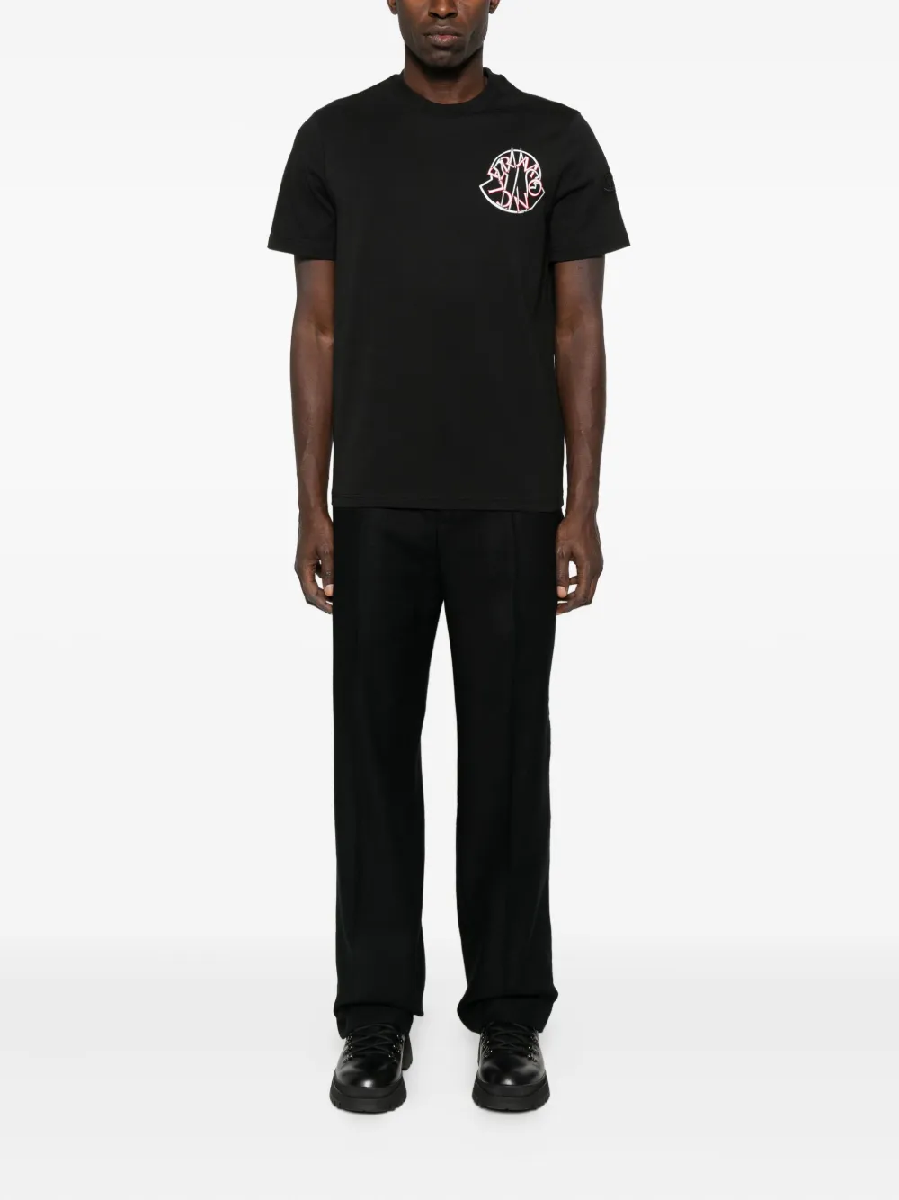 Moncler logo-embellished jersey t-shirt - Zwart