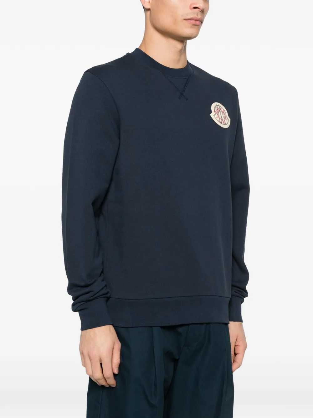  Moncler Logo-patch Sweatshirt - Blue 