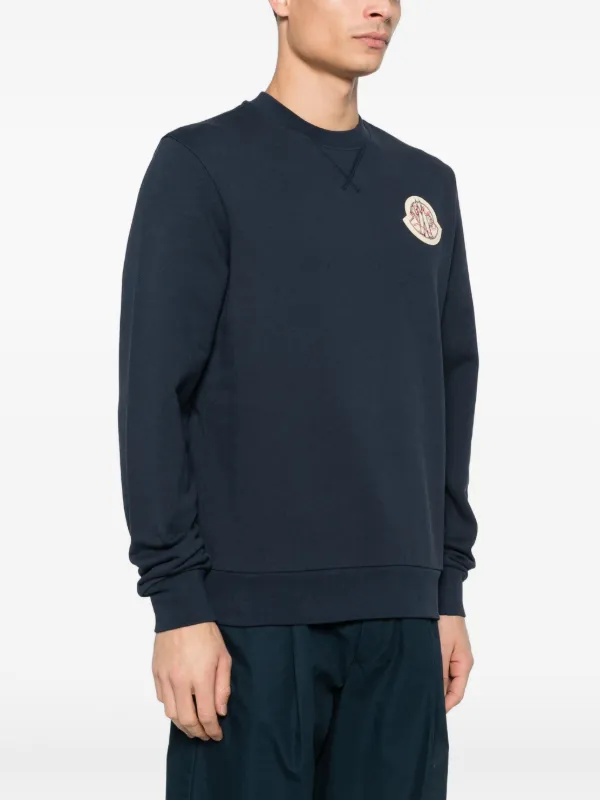 Moncler logo-patch Sweatshirt | Blue | FARFETCH