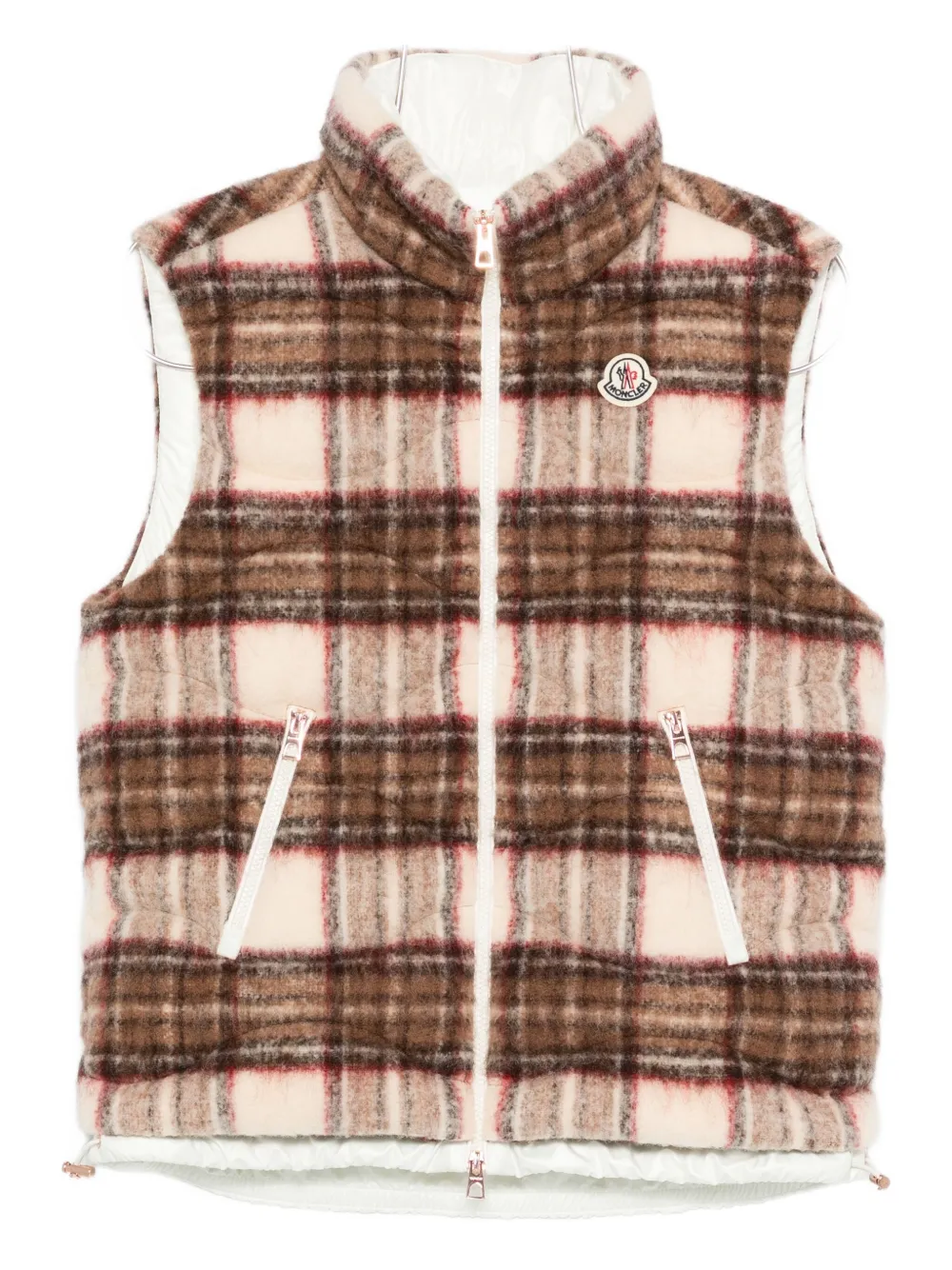 Moncler checked gilet | Brown | Image 1