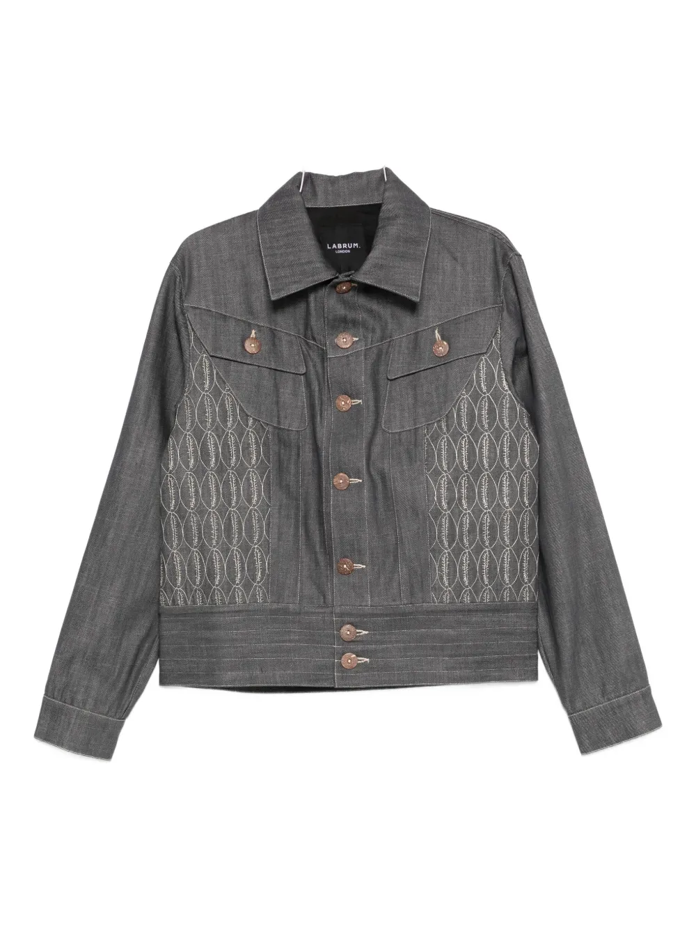 Labrum London chamarra de mezclilla bordada | gris | Image 1