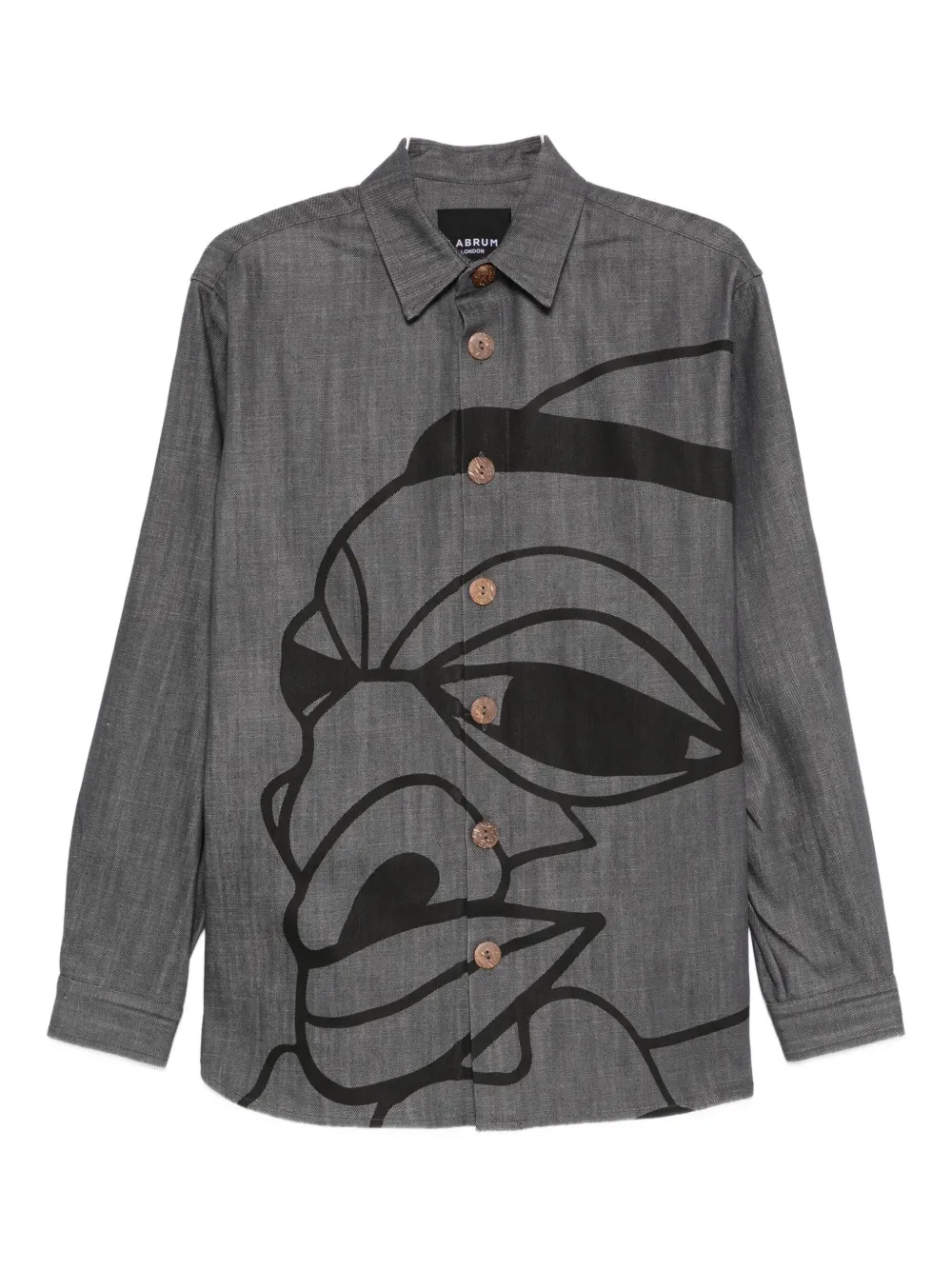 Labrum London Nomoli-print denim shirt | グレー | Image 1
