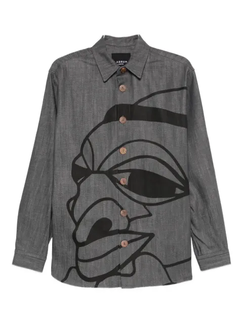 Labrum London Nomoli-print denim shirt
